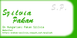 szilvia pakan business card